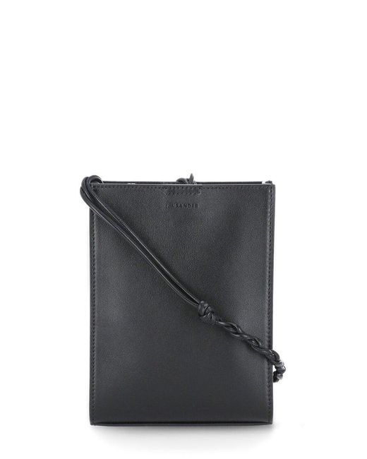 Jil Sander Black Leather Tangle Small Crossbody Bag for men