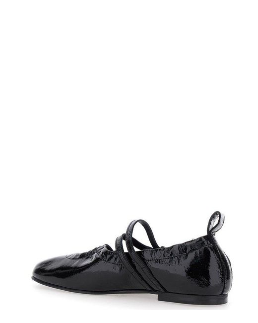 Alohas Anne Onix Square Toe Ballet Flats in Black | Lyst