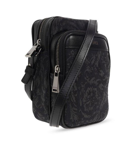 Versace Black 'athena' Shoulder Bag, for men