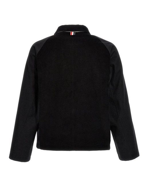 Thom Browne Black Field Casual Jackets, Parka for men