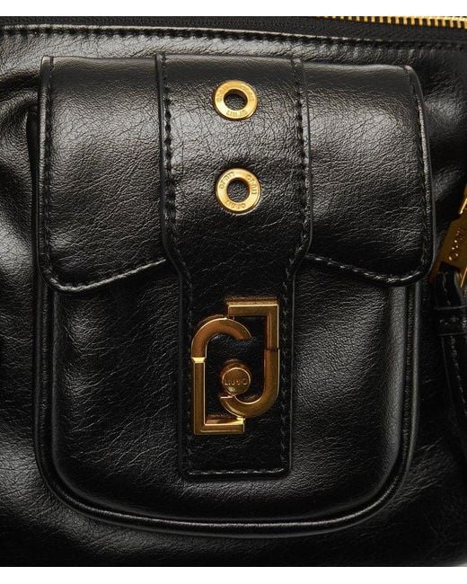 Liu Jo Black Logo-lettering Zipped Belt Bag