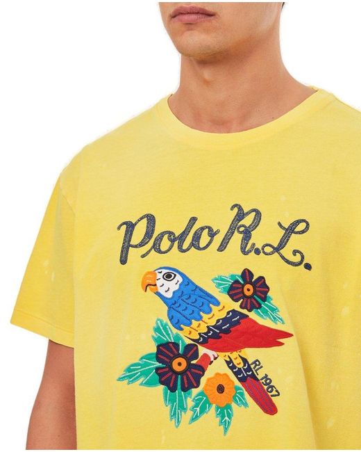 Polo Ralph Lauren Parrot Tee In Yellow,at Urban Outfitters for men