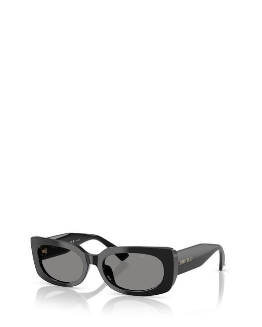 Jimmy Choo Gray Rectangle Frame Sunglasses