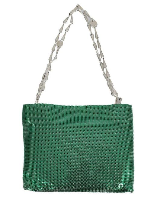 Rabanne Green Pixel Soft Small Shoulder Bag
