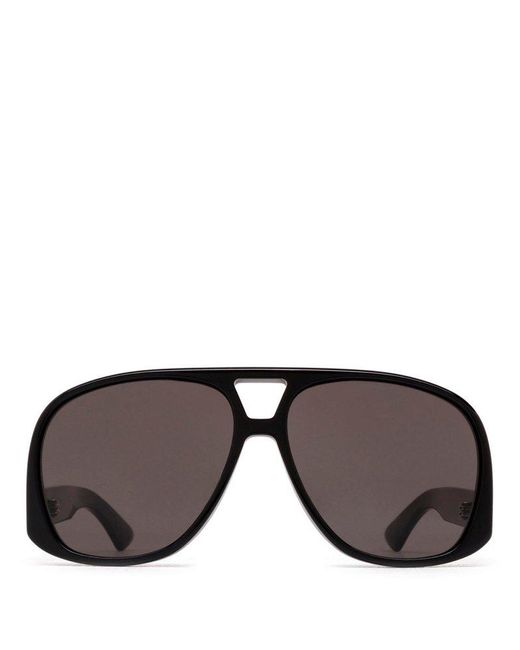 Saint Laurent Gray Aviator Sunglasses
