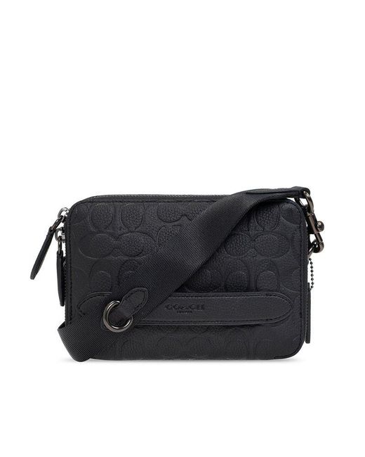 COACH Signature Charter Cross Body Bag in Black for Men | Lyst