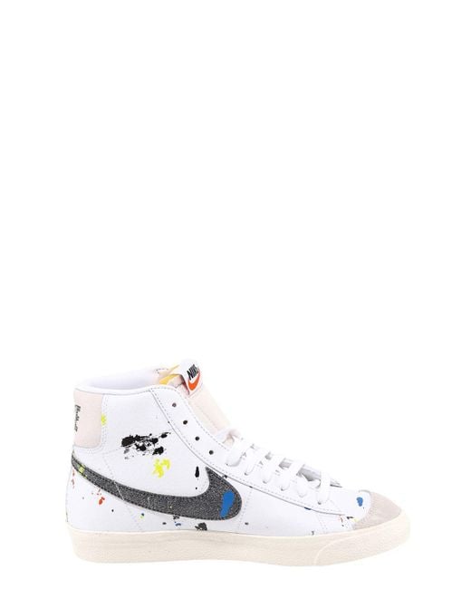 Nike Blazer Mid '77 Paint Splatter Sneakers in White for Men Lyst