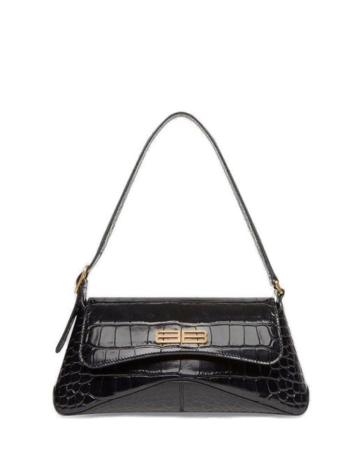 Balenciaga Bag Xx Small Flap With Crocodile Working In Black | Lyst