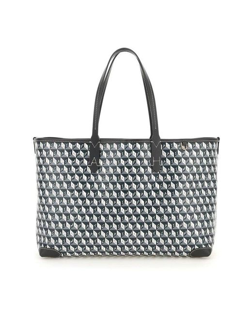 Anya Hindmarch Small I Am A Plastic Bag Tote Bag in Grey (Grey) | Lyst ...