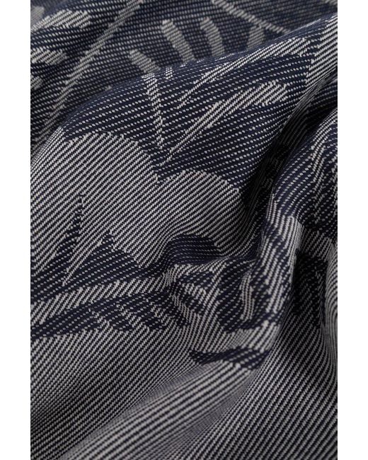 Burberry Gray Scarf With Logo Pattern,