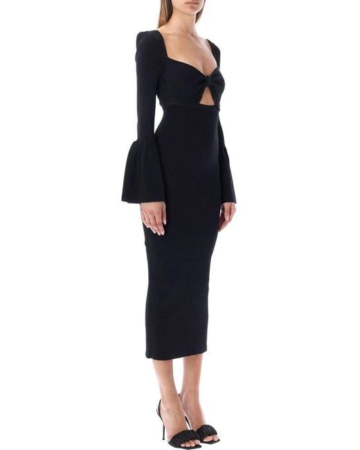 Pretty Snatched Ribbed Knit Midi Dress (Black)- FINAL SALE – Lilly's Kloset