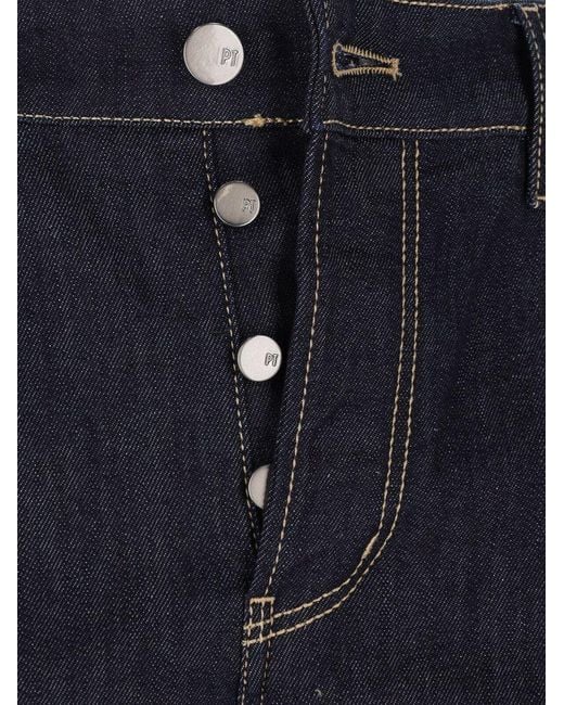 PT Torino Blue Button Fly Jeans for men