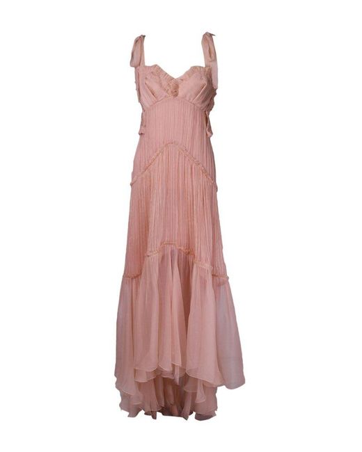 Maria Lucia Hohan Pink Pleated Sleeveless Dress