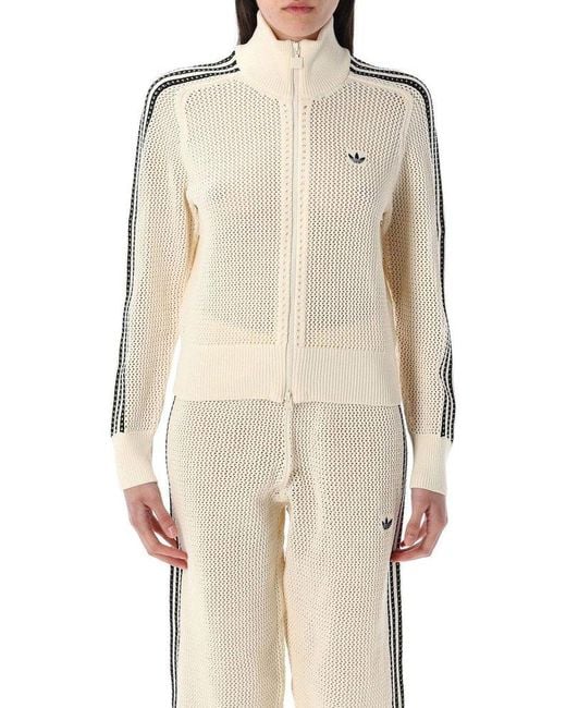 アウターその他 adidas originals Premium Crochet Track Top adidas Originals Premium Crochet Track Top in Natural | Lyst