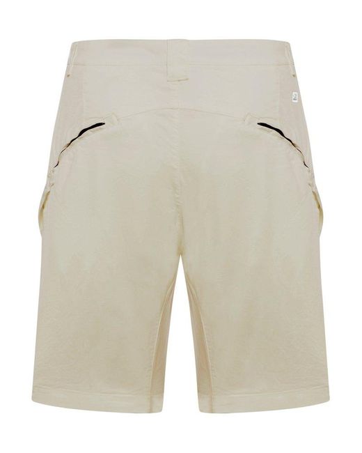 C P Company Natural Lens Detailed Straight Hem Shorts for men