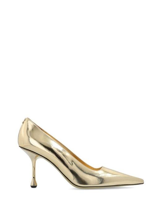 Jimmy Choo Metallic Ixia 80 Stiletto Heel Pumps