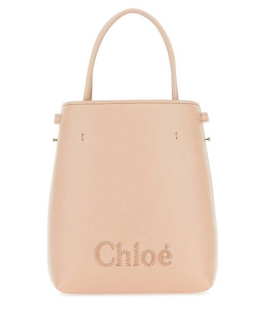 Chloé Natural Micro Chloe Sense Hand Bags