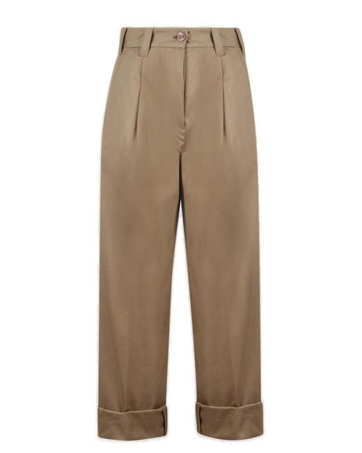 Herno Natural Delon Pleated Trousers