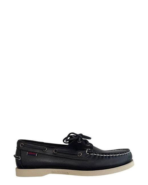Sebago Black Docksides Portland Portland Lace-Up Shoes for men