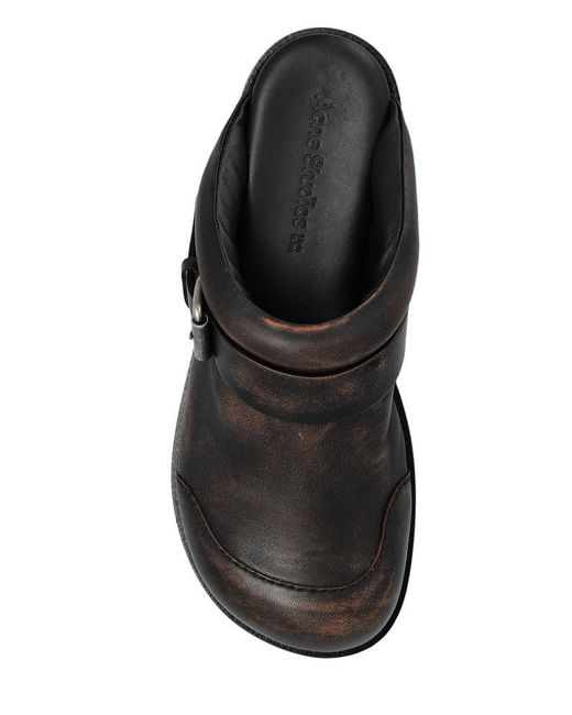 Acne Black Buckled Shoes