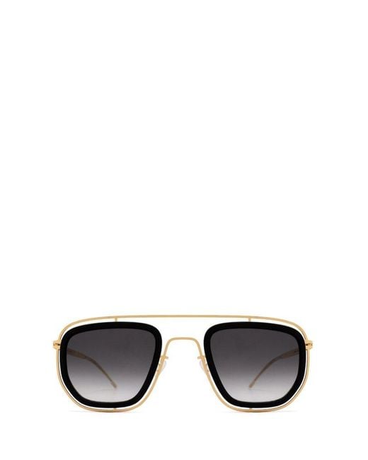 Mykita Black Ferlo Aviator Frame Sunglasses