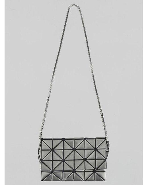 Bao Bao Issey Miyake Gray Prism Geometric Panelled Chained Crossbody Bag