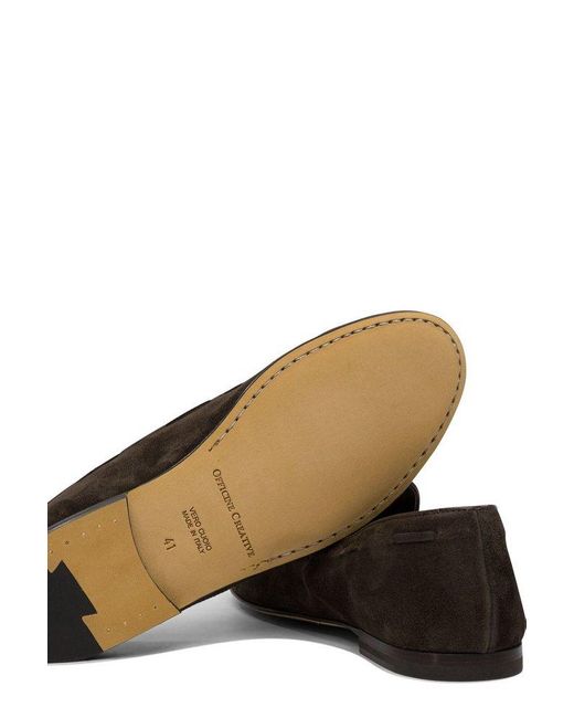 Officine Creative Black Tassel Slippers for men