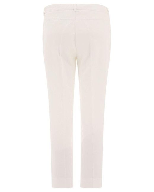 Aspesi White Cropped Trousers