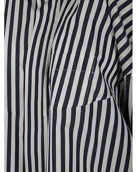 Sacai Black Short-sleeved Striped Shirt