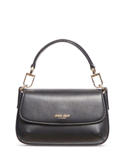 Giorgio Armani Black Mini La Prima Top Handle Bag