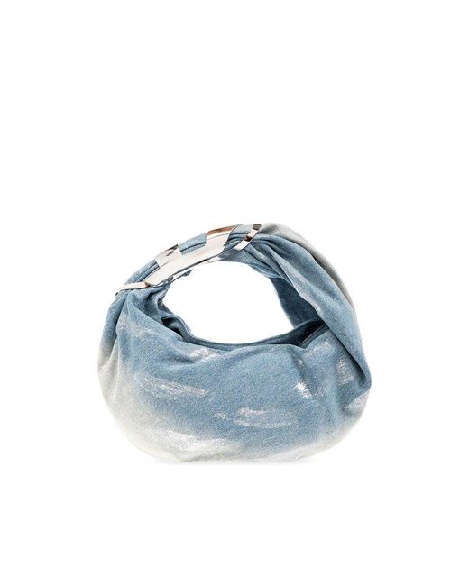 DIESEL Blue ‘Grab-D Hobo Small’ Denim Shoulder Bag