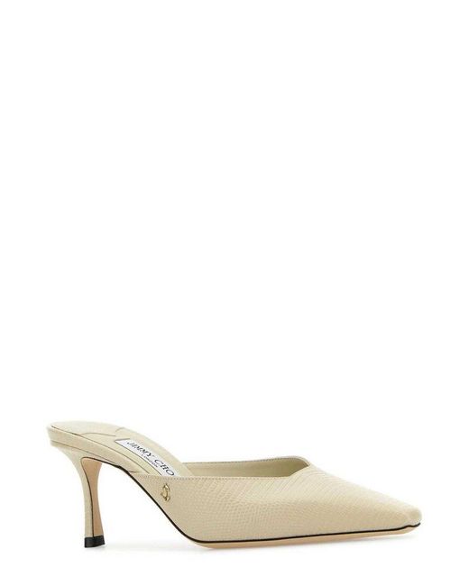 Jimmy Choo Natural Vivi 65 Embossed Pumps