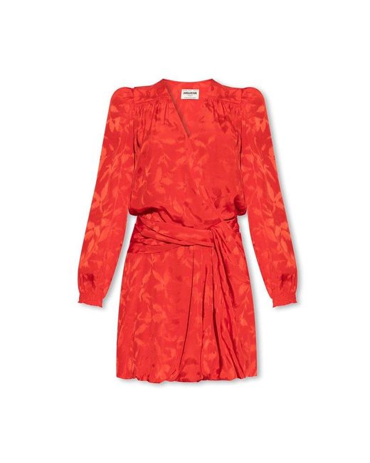 Zadig & Voltaire Red ‘Recol’ Wrap Dress