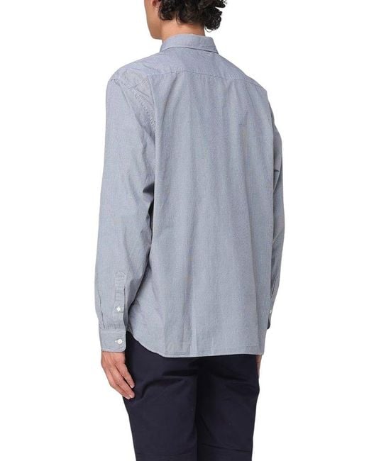 Lacoste Blue Regular Fit Gingham Poplin Shirt for men