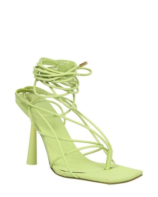 Gia Borghini Green Rosie 6 Strappy Sandals