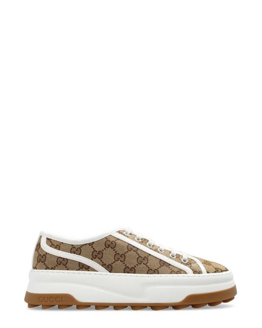 Gucci GG Canvas Sneaker in Brown Lyst Canada