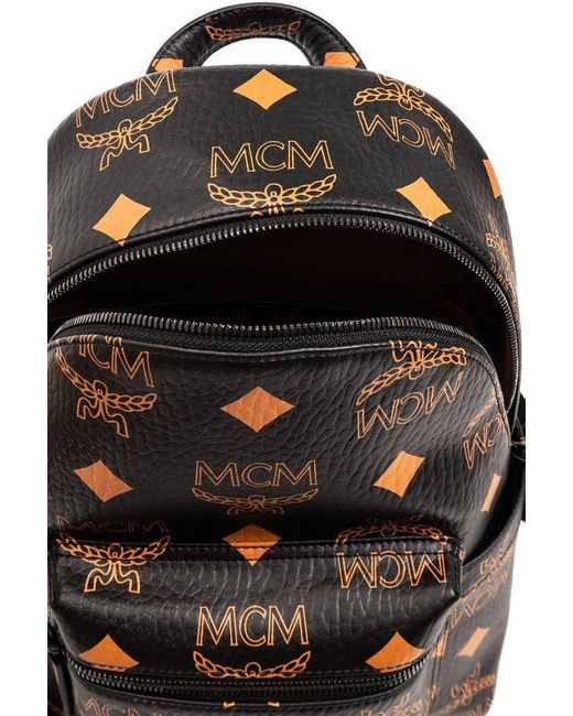 MCM Black Backpack With Logo,