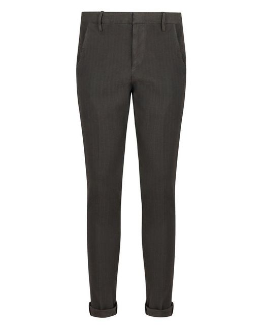 Dondup Gray Gaubert Chino Pants for men