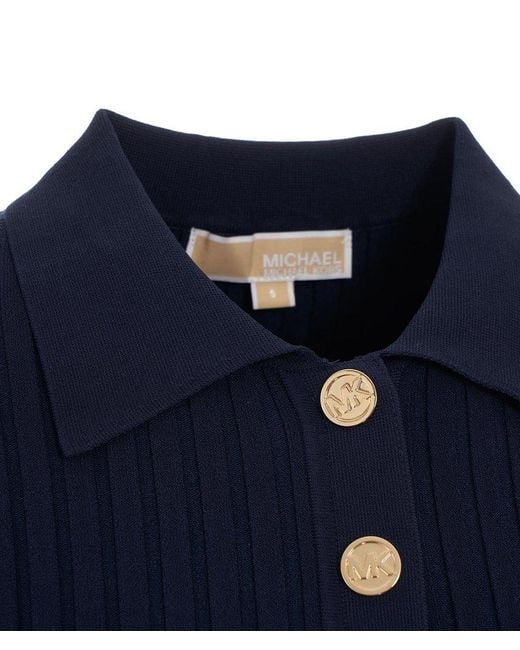 MICHAEL Michael Kors Blue Long-sleeved Polo Dress