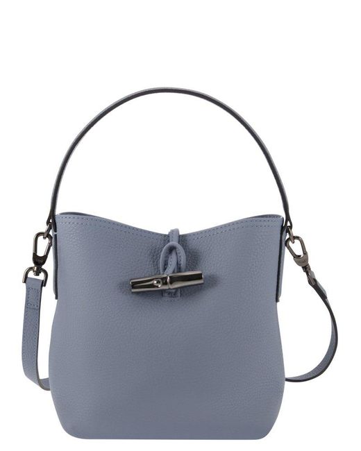 Longchamp Blue Roseau Essential - Bucket Bag S