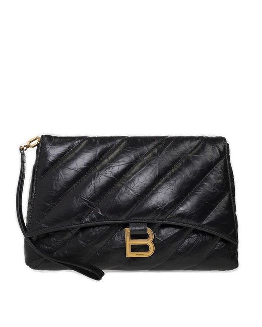Balenciaga Black 'crush Pochette Medium' Handbag