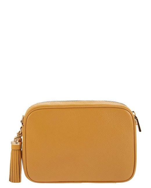 Michael Kors Orange Ginny Leather Shoulder Bag