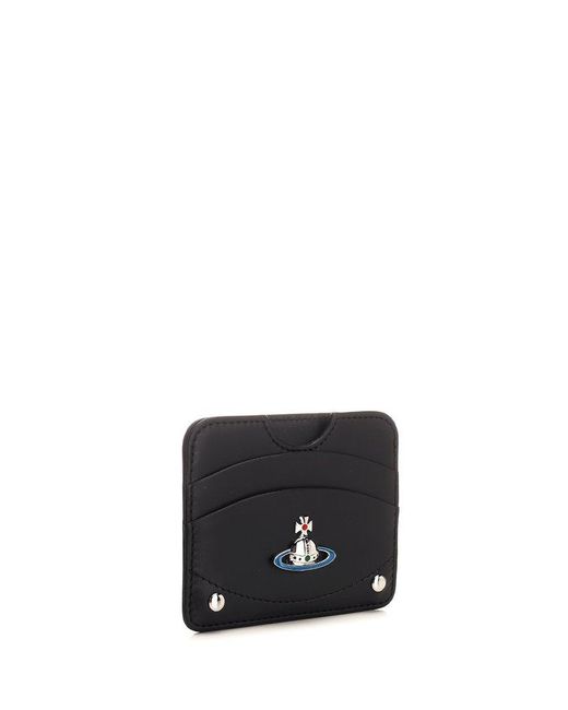 Vivienne Westwood Black Orb-plaque Cardholder