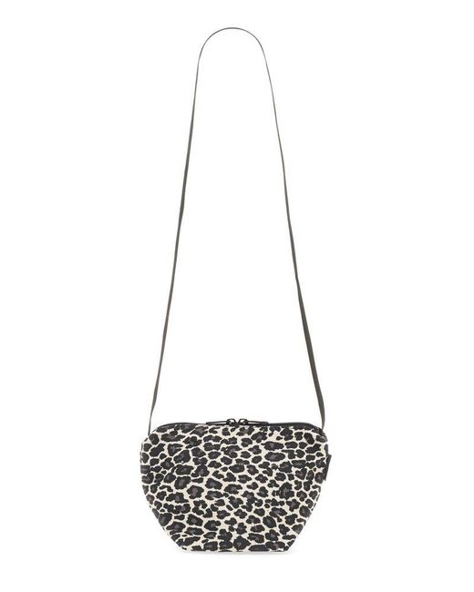 Herve Chapelier White Mini Bag With Animal Print