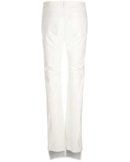 The Attico White Nappa Leather Trousers