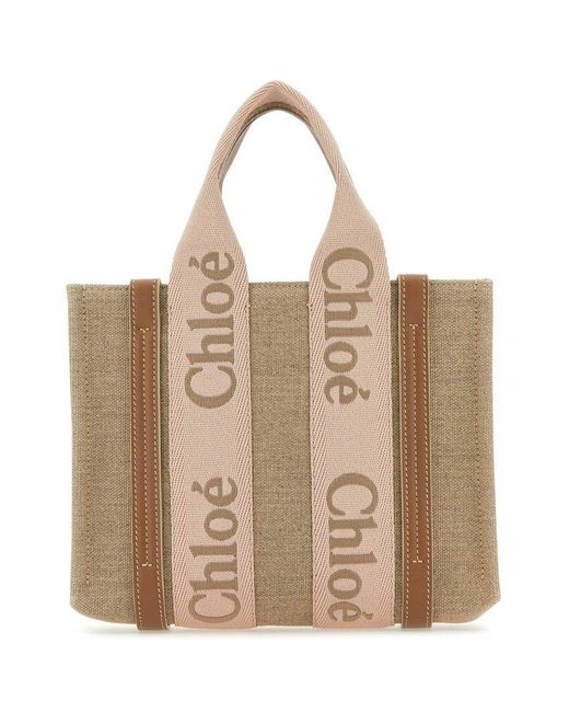 Chloé Natural Woody Small Tote Bag