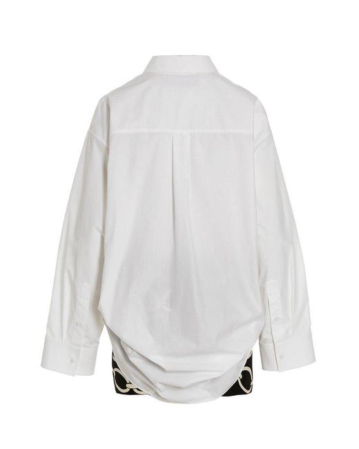 Valentino White Chain 1967 Long-sleeved Mini Dress