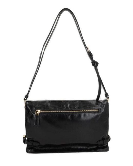 Prada Black Triangle-Logo Shoulder Bag
