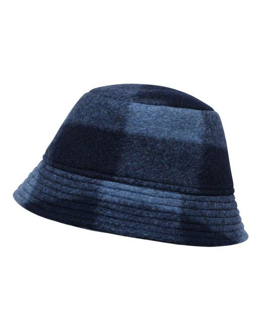 Isabel Marant Blue Logo Embroidered Checked Hat