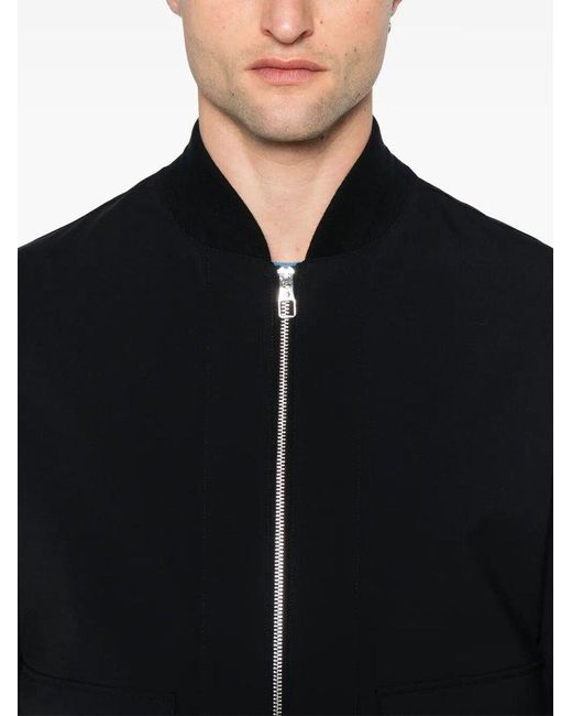 Montecore Black Zip-Up Bomber Jacket for men